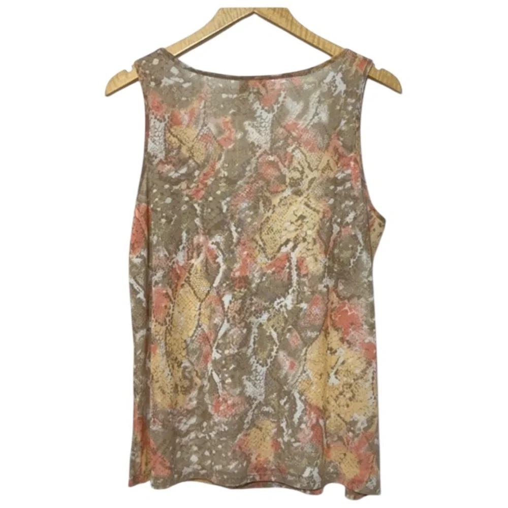 Ruby Rd Womens Layered Ruffle Mesh Tank Top - Picture 3 of 4